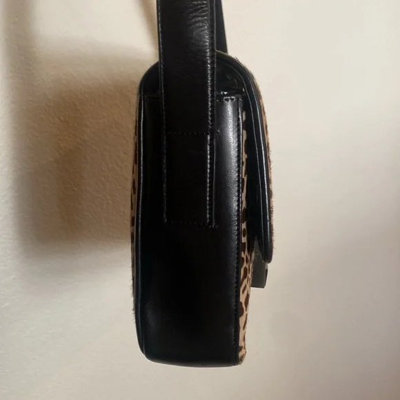 Roberto Donini Leather leopard calf hive shoulders purse - Picture 3 of 11